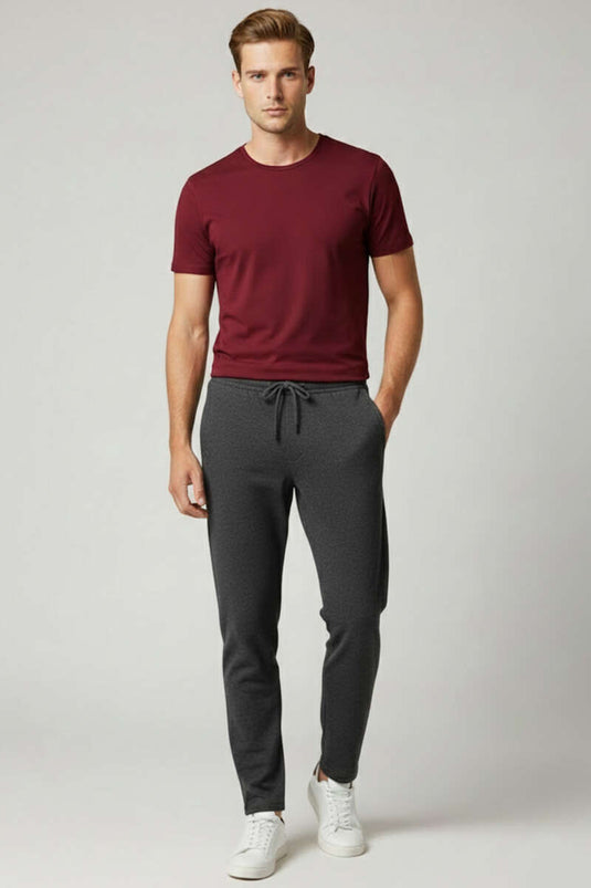 Pantalon ample pour homme à cordon Bel, couleur fumée