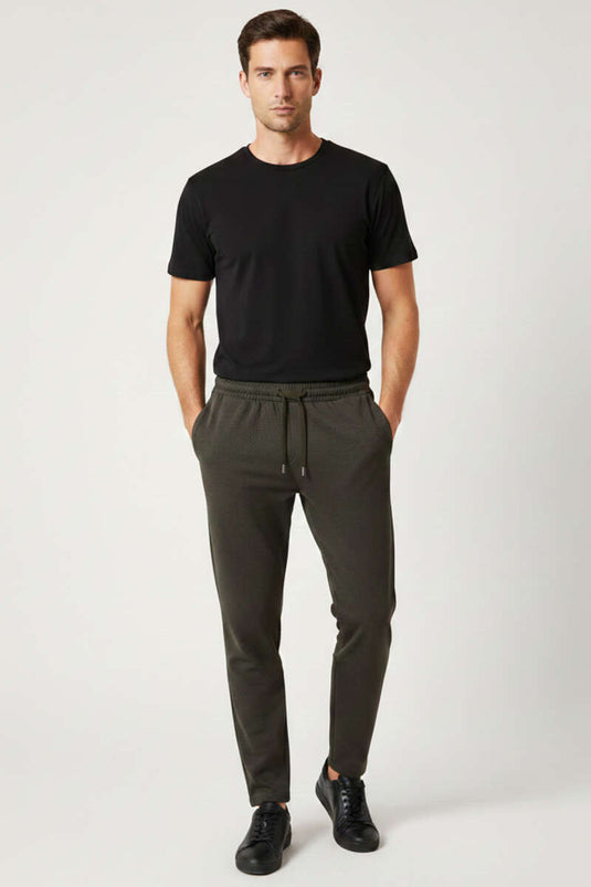 Pantalon ample pour homme à cordon Bel kaki