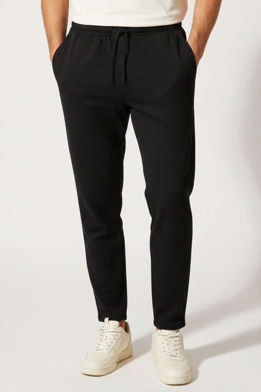 Pantalon ample pour homme à cordon Bel, noir