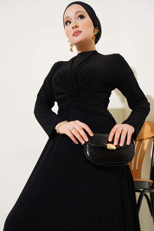 Robe Sandy à Nœuds Noire