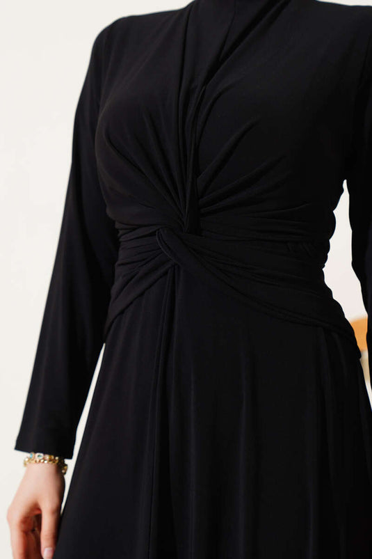 Robe Sandy à Nœuds Noire