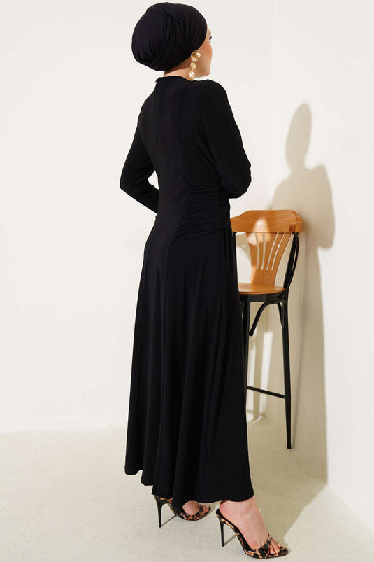 Robe Sandy à Nœuds Noire