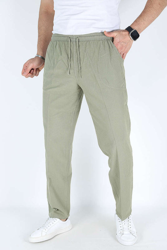 Bel İpli Erkek Jogger Pantolon Çağla Yeşili