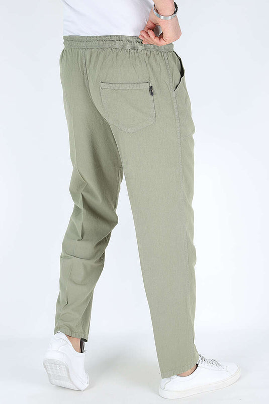 Bel İpli Erkek Jogger Pantolon Çağla Yeşili