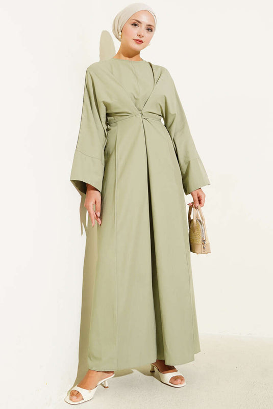Robe basique oversize à bretelles, vert amande