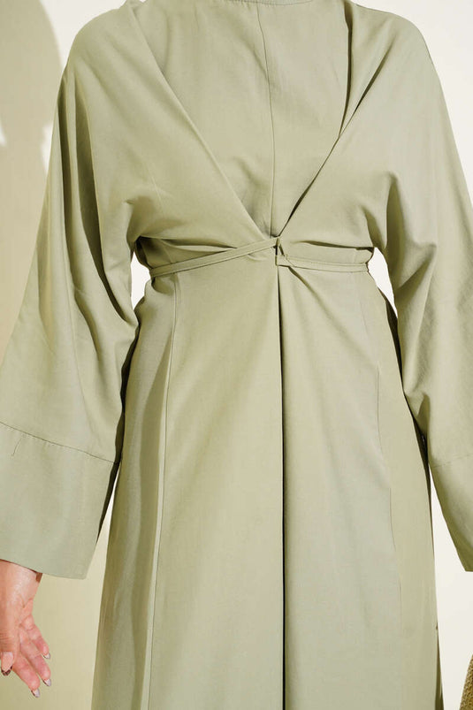 Robe basique oversize à bretelles, vert amande