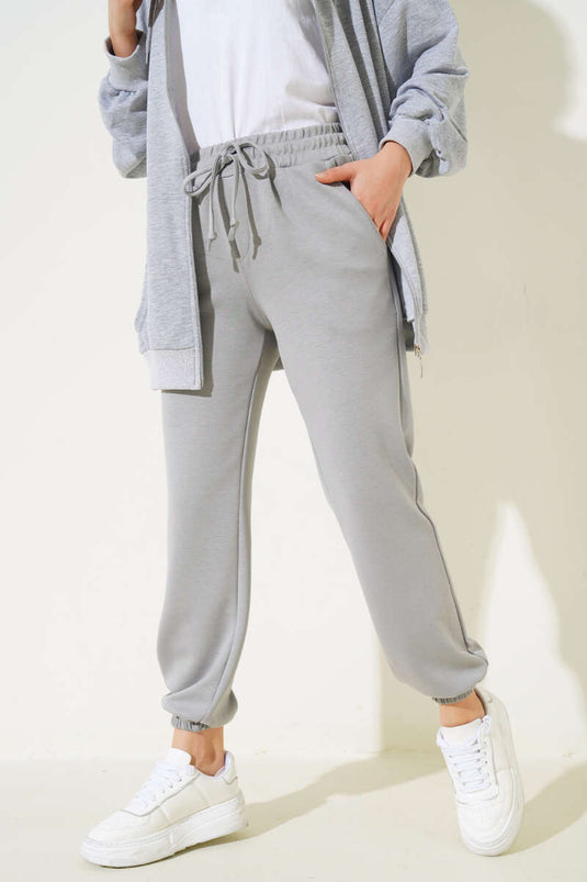Pantaloni jogger con coulisse in vita Grigi