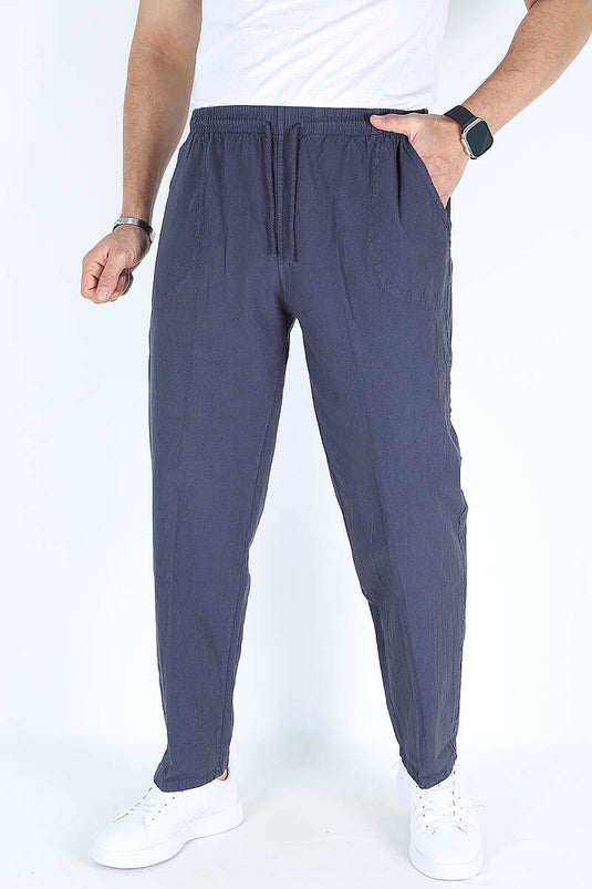 Men's Jogger Pants with Waistband Belt Anthracite
