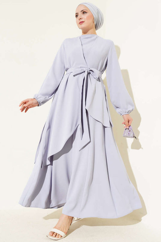 Tweedelig pak met tailleband, lila