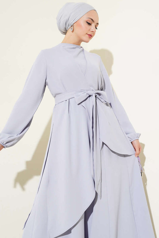 Tweedelig pak met tailleband, lila