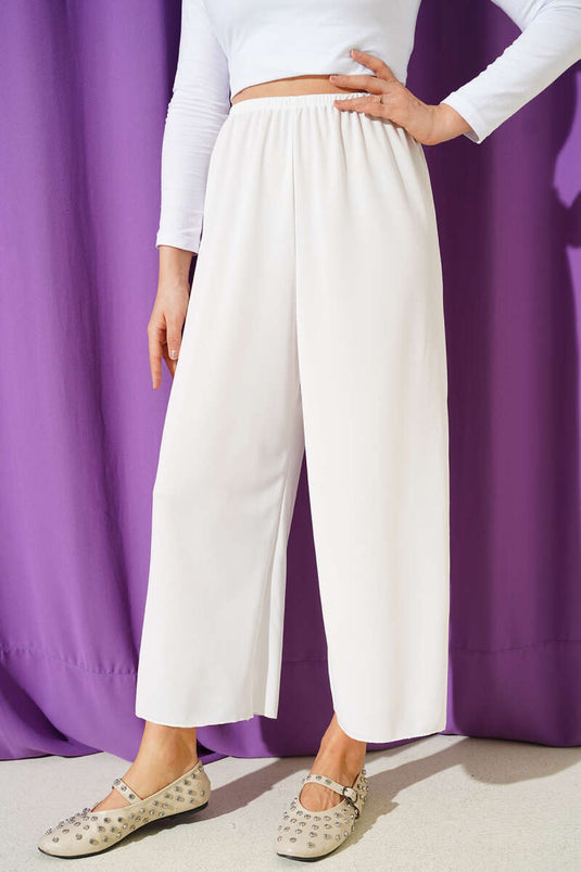 White Undershirt with Elastic Band Detail