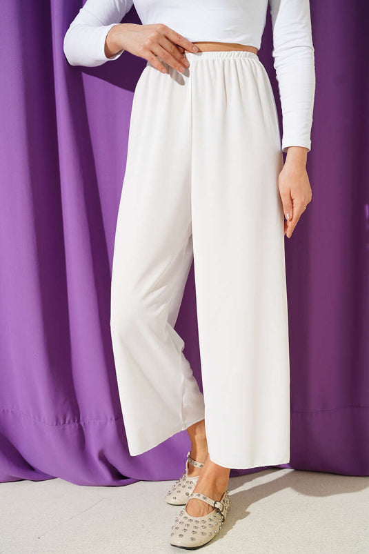 White Undershirt with Elastic Band Detail