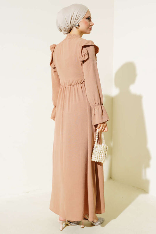 Belted Ayrobin Dress Camel