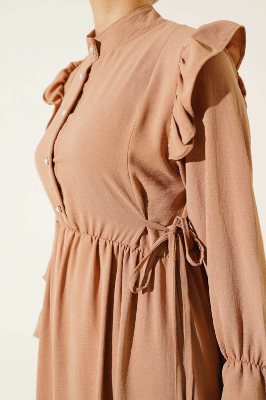 Belted Ayrobin Dress Camel