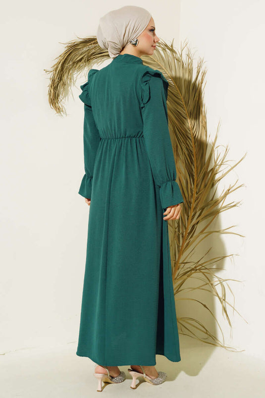 Belted Ayrobin Dress Emerald