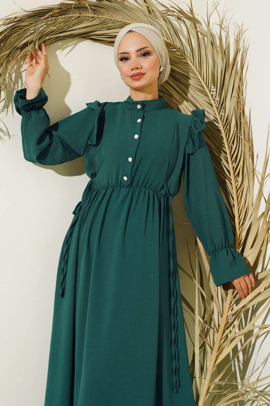 Belted Ayrobin Dress Emerald