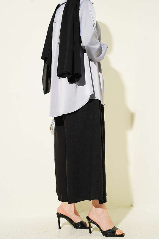 Bel Lastikli Basic Pantolon Etek Siyah