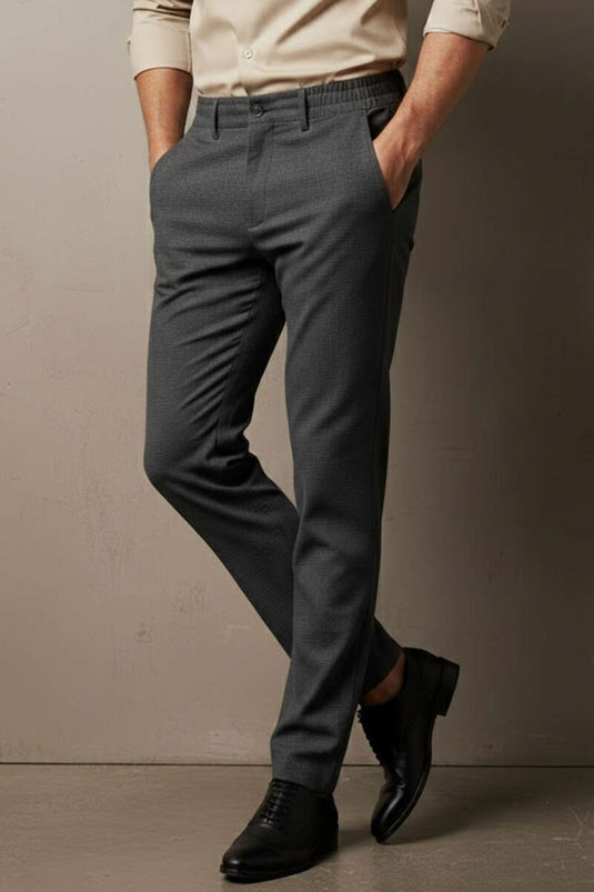 Pantalon homme à bas resserrés Bel, couleur fumée