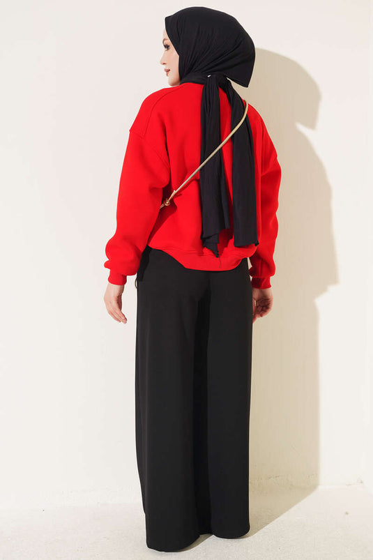 Pantalon Noir Avec Ceinture Et Poches