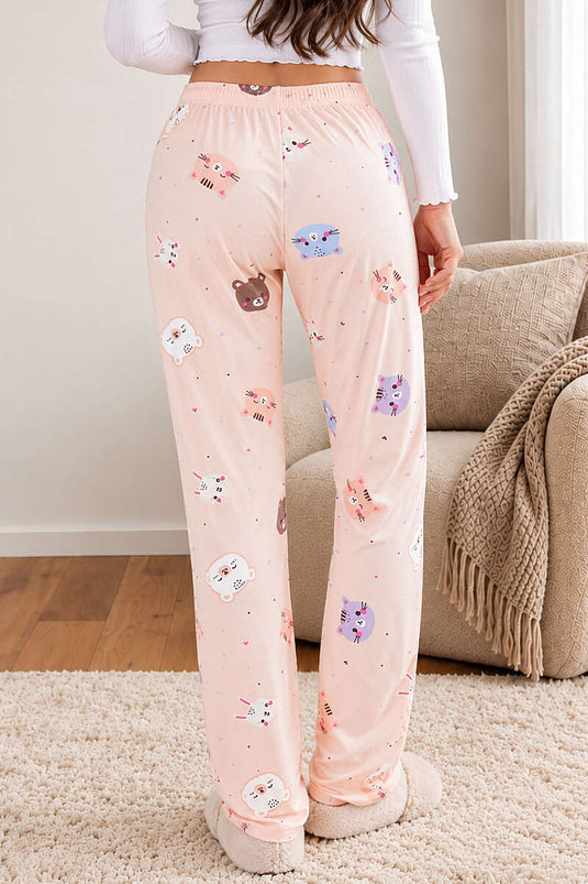 Bas De Pyjama Extensible À Motifs, Assortiment De Couleurs