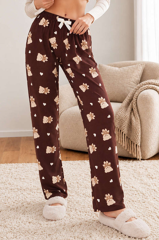 Gemusterte, Elastische Pyjamahose In Verschiedenen Farben