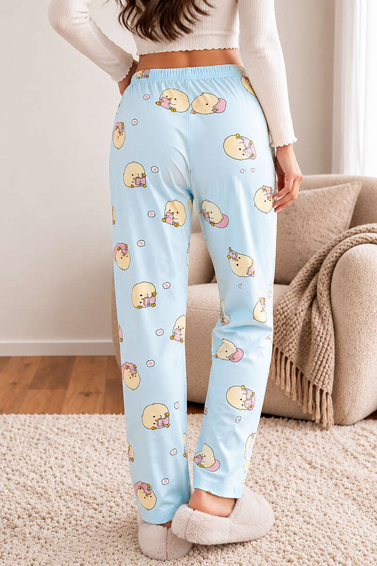 Pantaloni Da Pigiama Elasticizzati Con Motivo, Assortiti