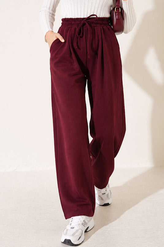 Pantalon Mauve Élastiqué Ample