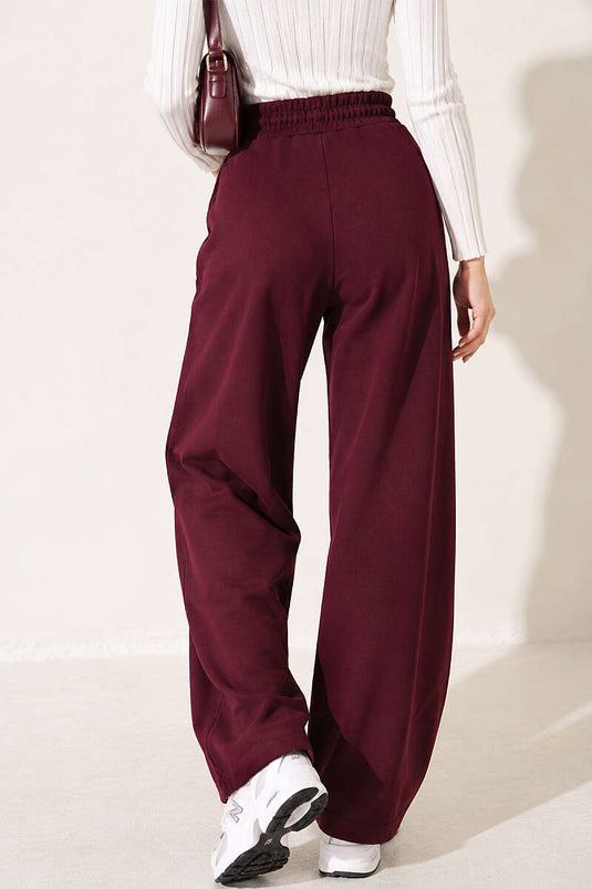 Pantalon Mauve Élastiqué Ample