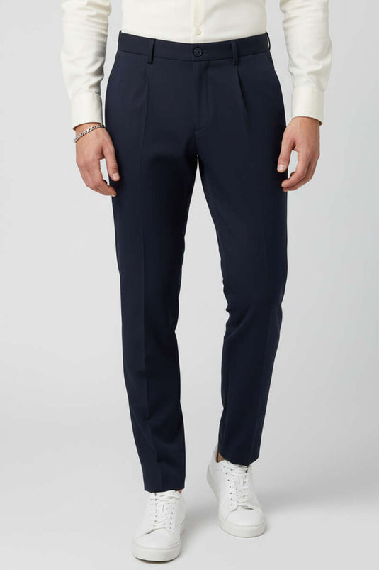 Bel Lastikli Likralı Erkek Pantolon Lacivert