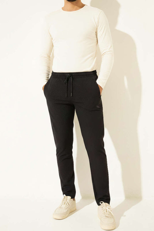 Pantalon de survêtement garçon à ceinture élastique noir