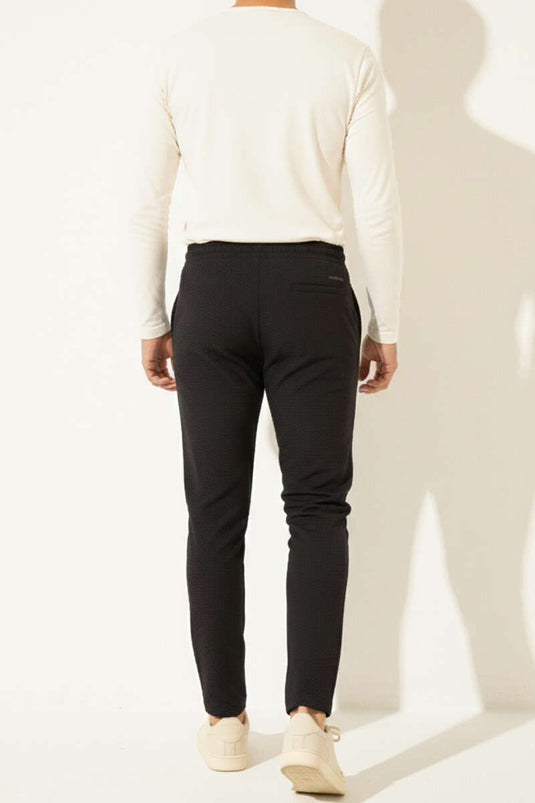 Pantalon de survêtement garçon à ceinture élastique noir