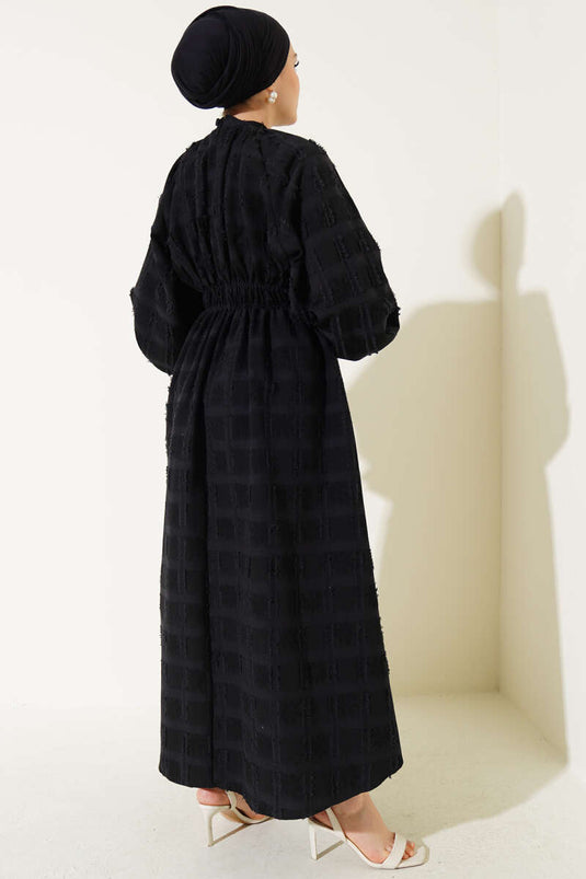 Bel Elastic Tassel Detailed Dress Black