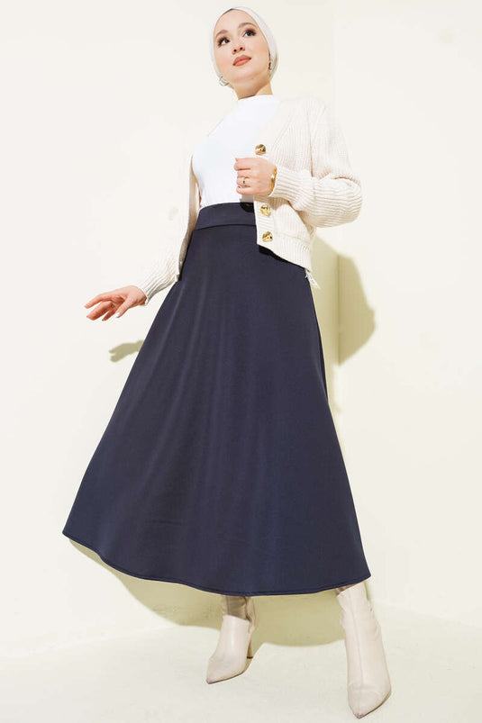 Bel Lastikli Scuba Çan Etek Lacivert