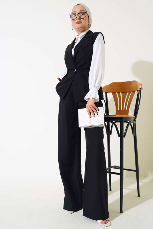 Bel Elastic Vest Set Black