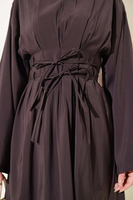 Ensemble modal ceinturé double corde Bel Pensli marron