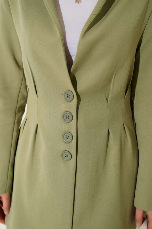 Bel Pensli Blazerjacke mit Knöpfen in Avocado-Grün