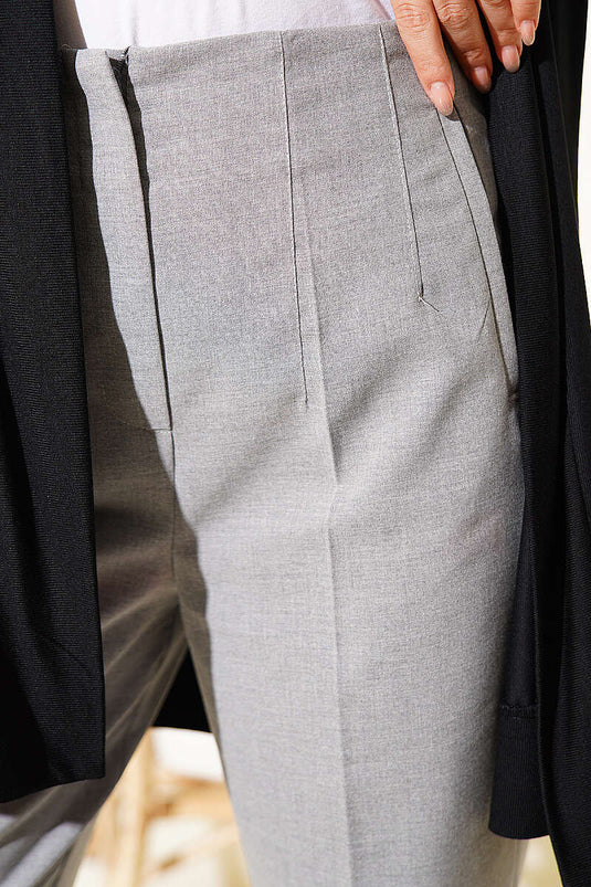 Pantaloni Bel Pensli Havuç Grigio
