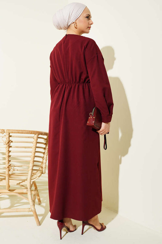Robe double ceinturée Bel Pensli bordeaux