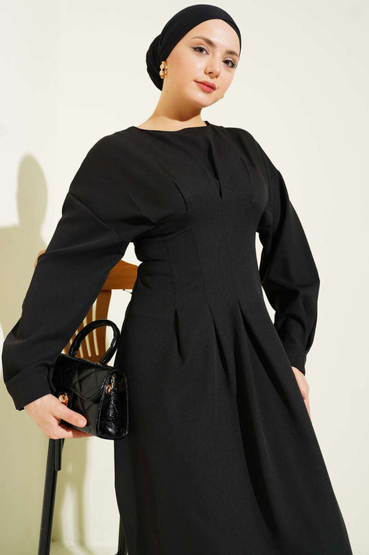 Robe double ceinturée Bel Pensli noire