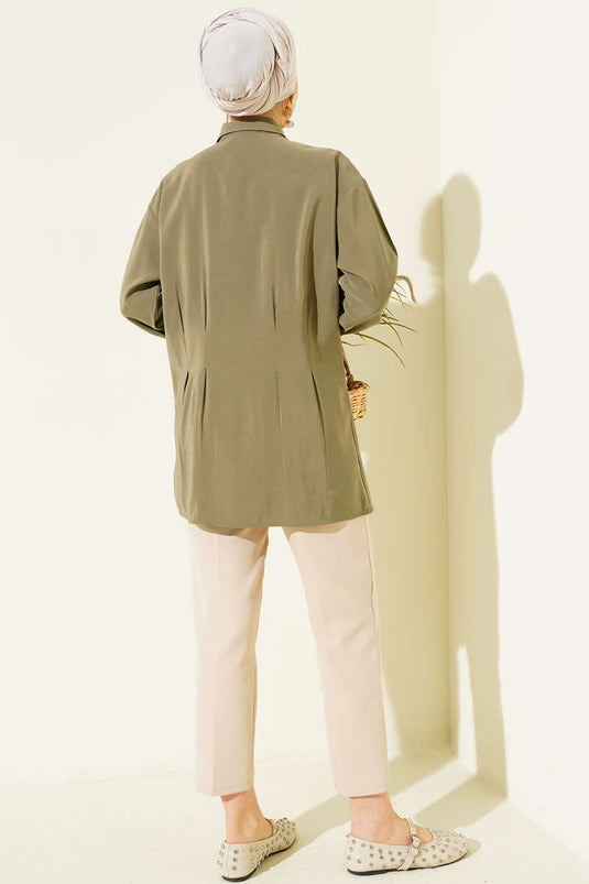 Waist Pencil Modal Shirt Khaki