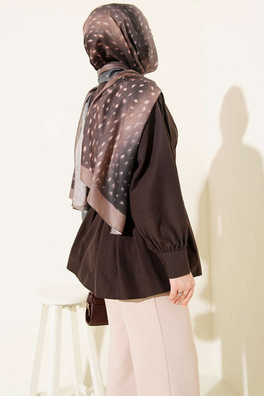 Camisa Bel Pensli Popelina Marrón Amargo