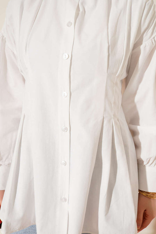White Pencil Poplin Shirt
