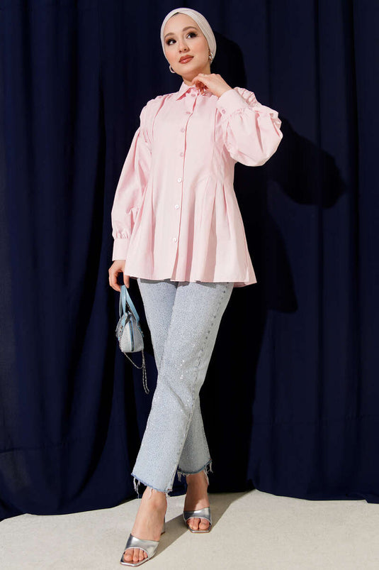 قميص بوبلين بلون وردي من بيل بنسلي