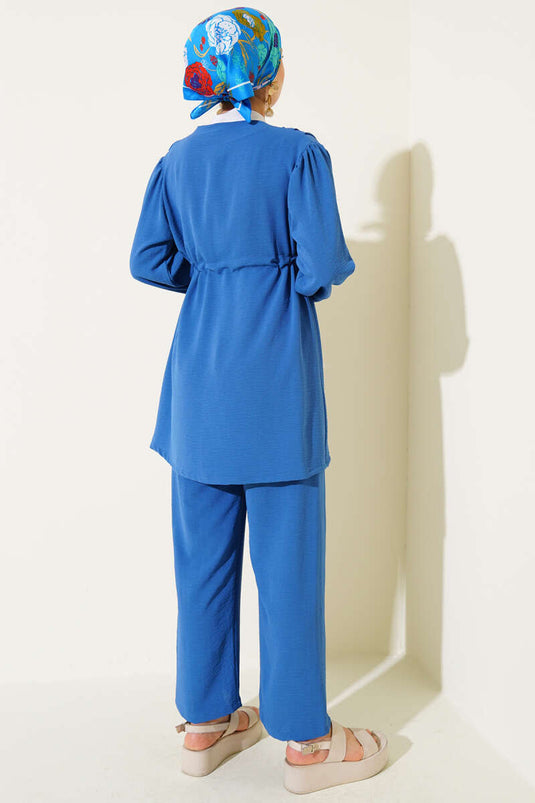 Ayrobin Zweiteiler mit Taillentunnel, Indigo