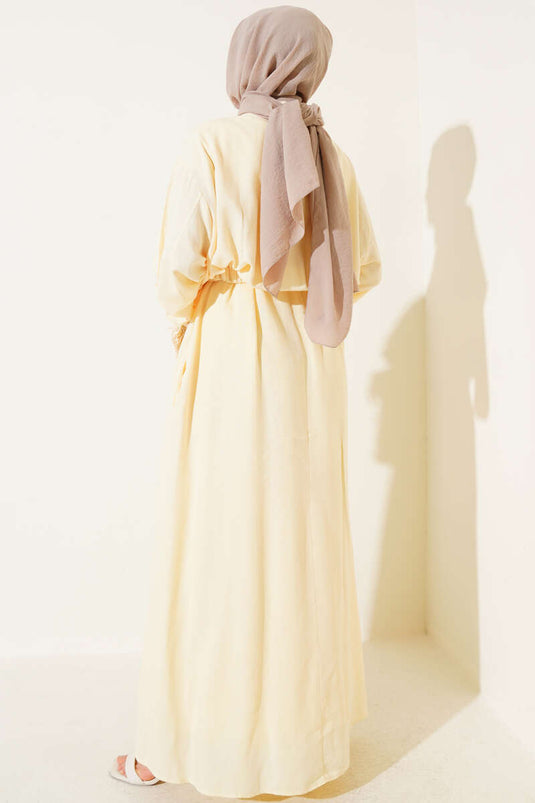 Yellow Vest Suit with Waist Tunnel and Jacket