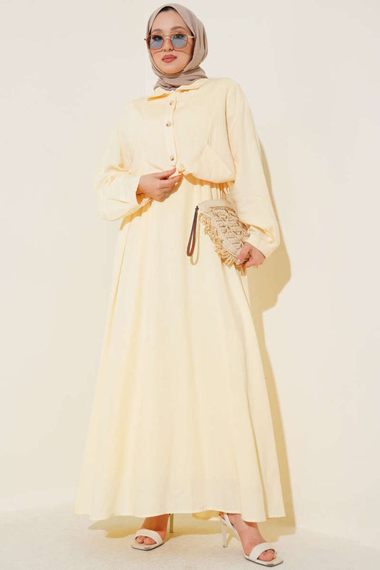 Yellow Vest Suit with Waist Tunnel and Jacket