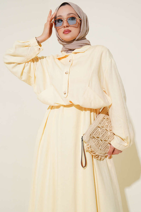 Yellow Vest Suit with Waist Tunnel and Jacket