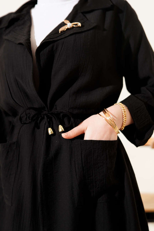 Bel Tünelli Kap İkili Takım Siyah