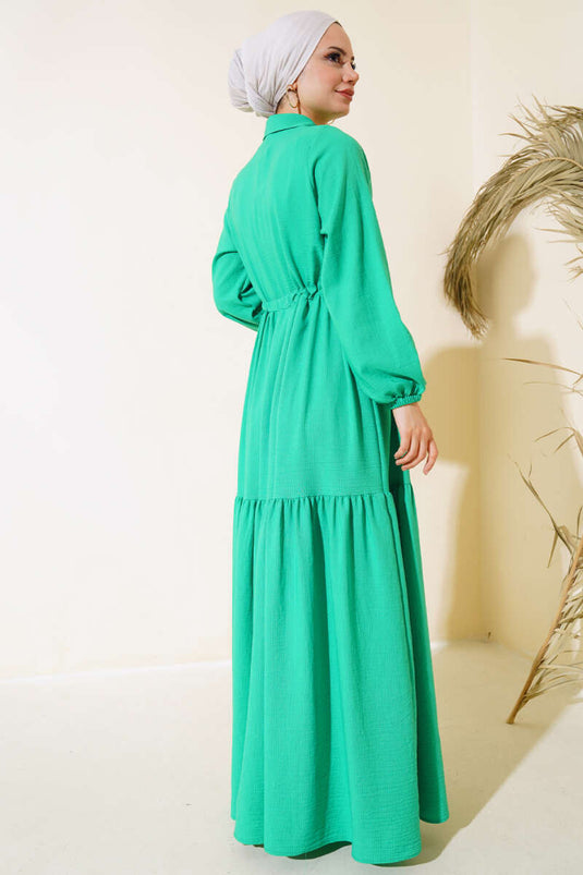 Taille Tunnel Plaid Jurk Benetton