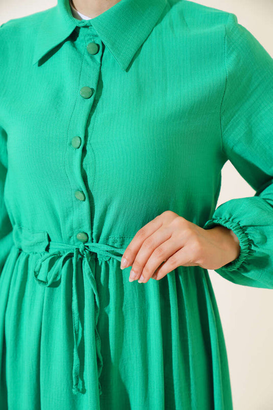 Taille Tunnel Plaid Jurk Benetton